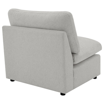 Collins Upholstered Armless Chair Grey - 609560AC