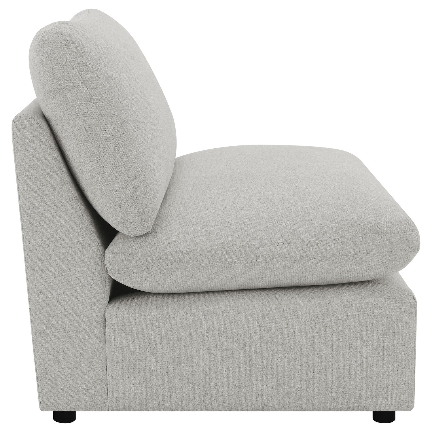 Collins Upholstered Armless Chair Grey - 609560AC