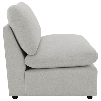 Collins Upholstered Armless Chair Grey - 609560AC