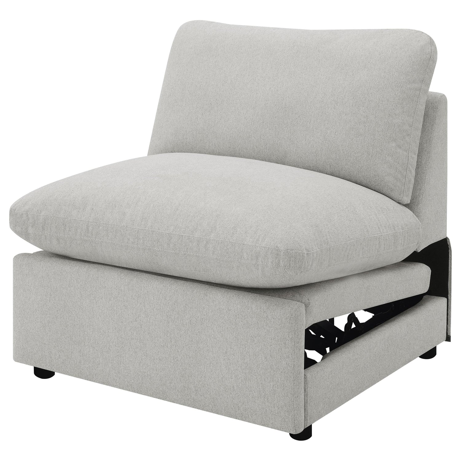 Collins Upholstered Armless Power Recliner Grey - 609560ARP
