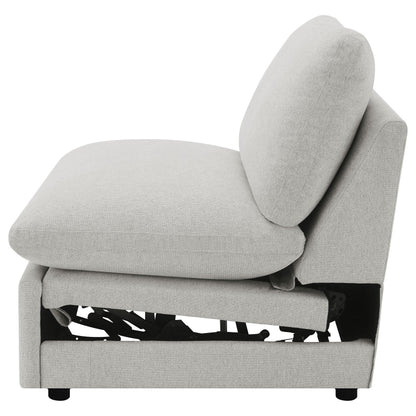 Collins Upholstered Armless Power Recliner Grey - 609560ARP