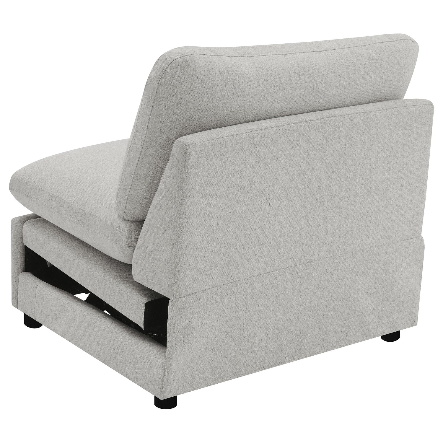 Collins Upholstered Armless Power Recliner Grey - 609560ARP
