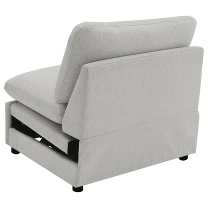 Collins Upholstered Armless Power Recliner Grey - 609560ARP
