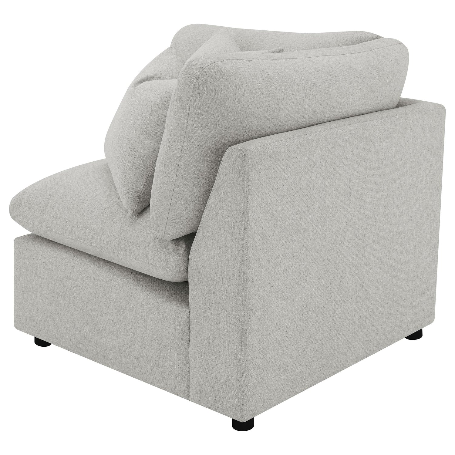 Collins Upholstered Corner Chair Grey - 609560CRN