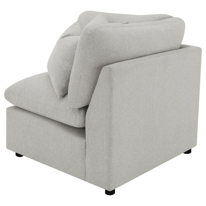 Collins Upholstered Corner Chair Grey - 609560CRN