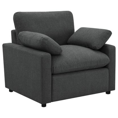 Collins Upholstered Power Recliner Chair Dark Grey - 609533P