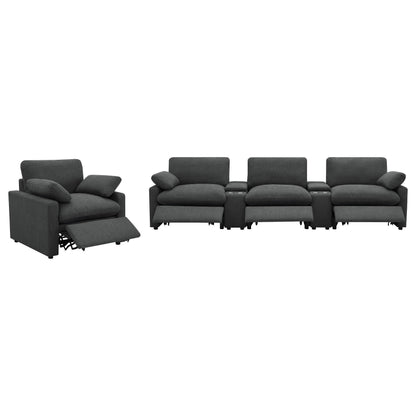 Collins Upholstered Power Recliner Chair Dark Grey - 609533P