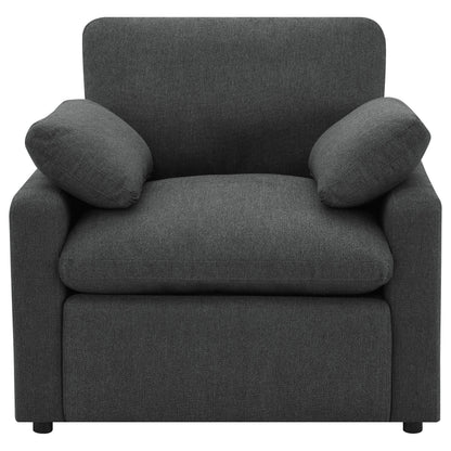 Collins Upholstered Power Recliner Chair Dark Grey - 609533P