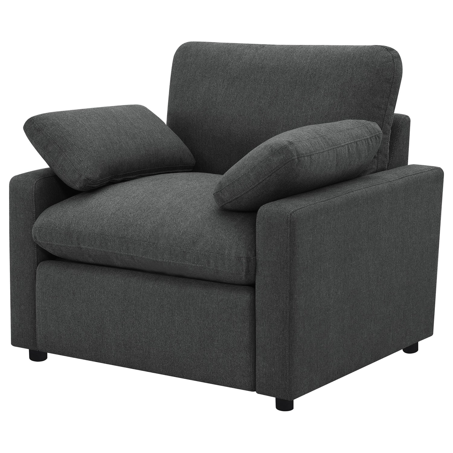 Collins Upholstered Power Recliner Chair Dark Grey - 609533P