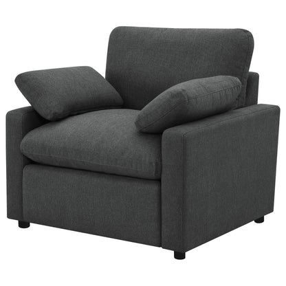 Collins Upholstered Power Recliner Chair Dark Grey - 609533P