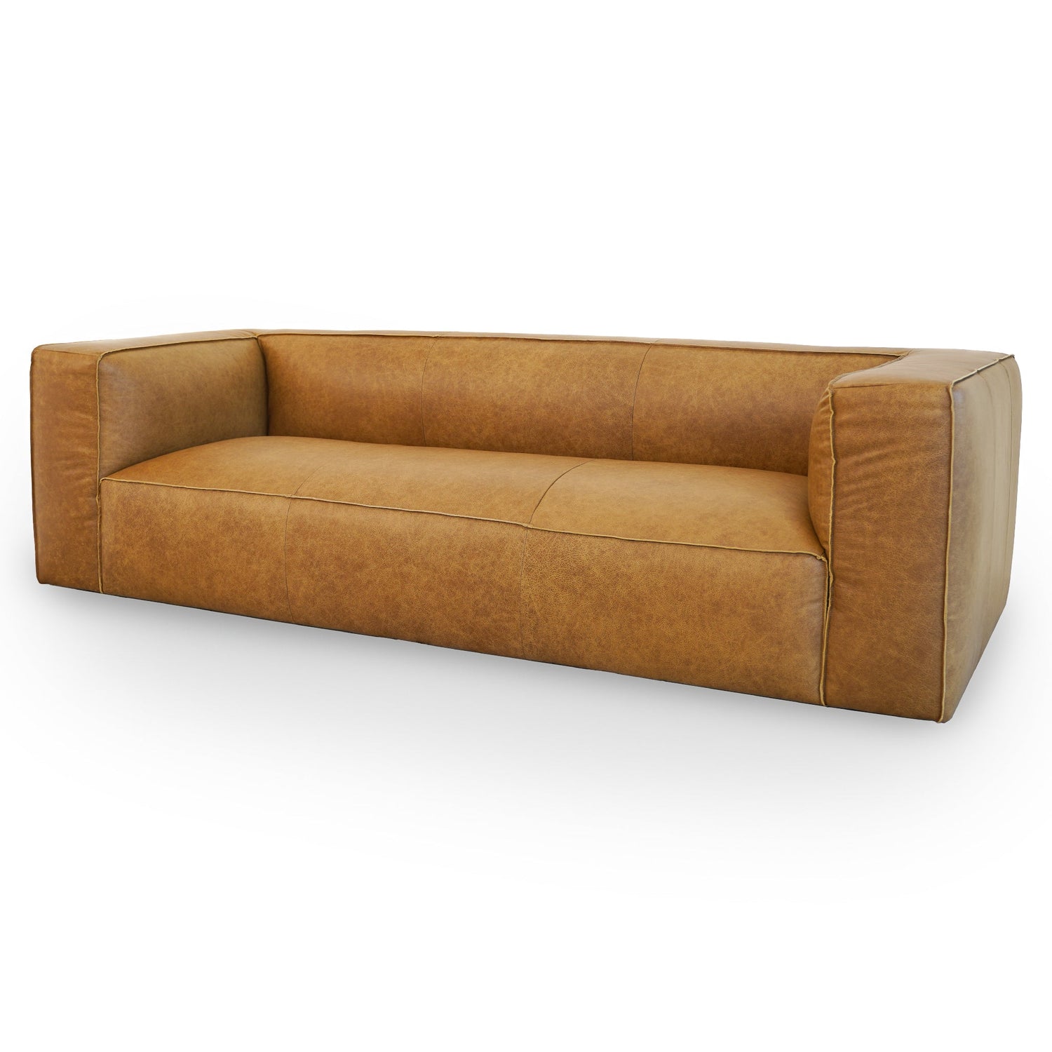 Colton Tan Leather Sofa - SOF00401401