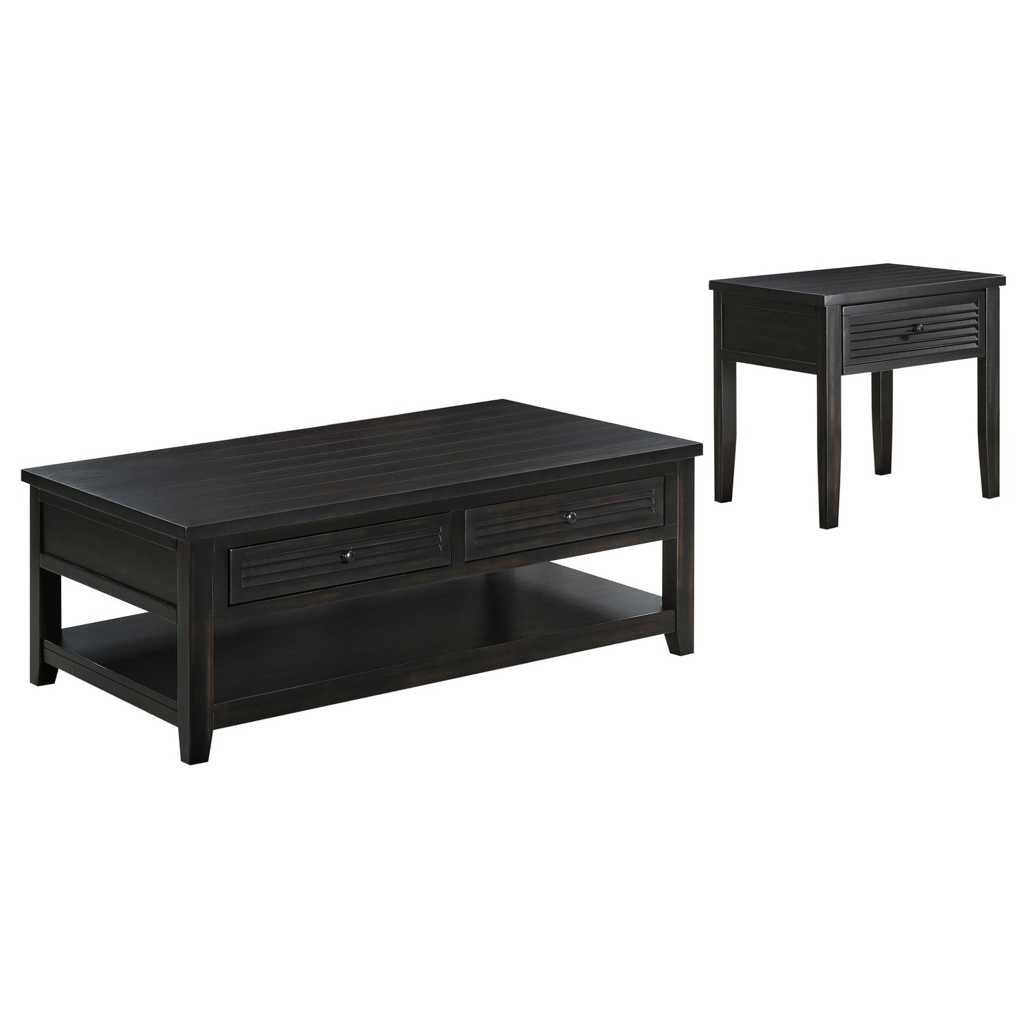 Concord 2-piece Coffee and End Table Set Distressed Java - 710578-S2