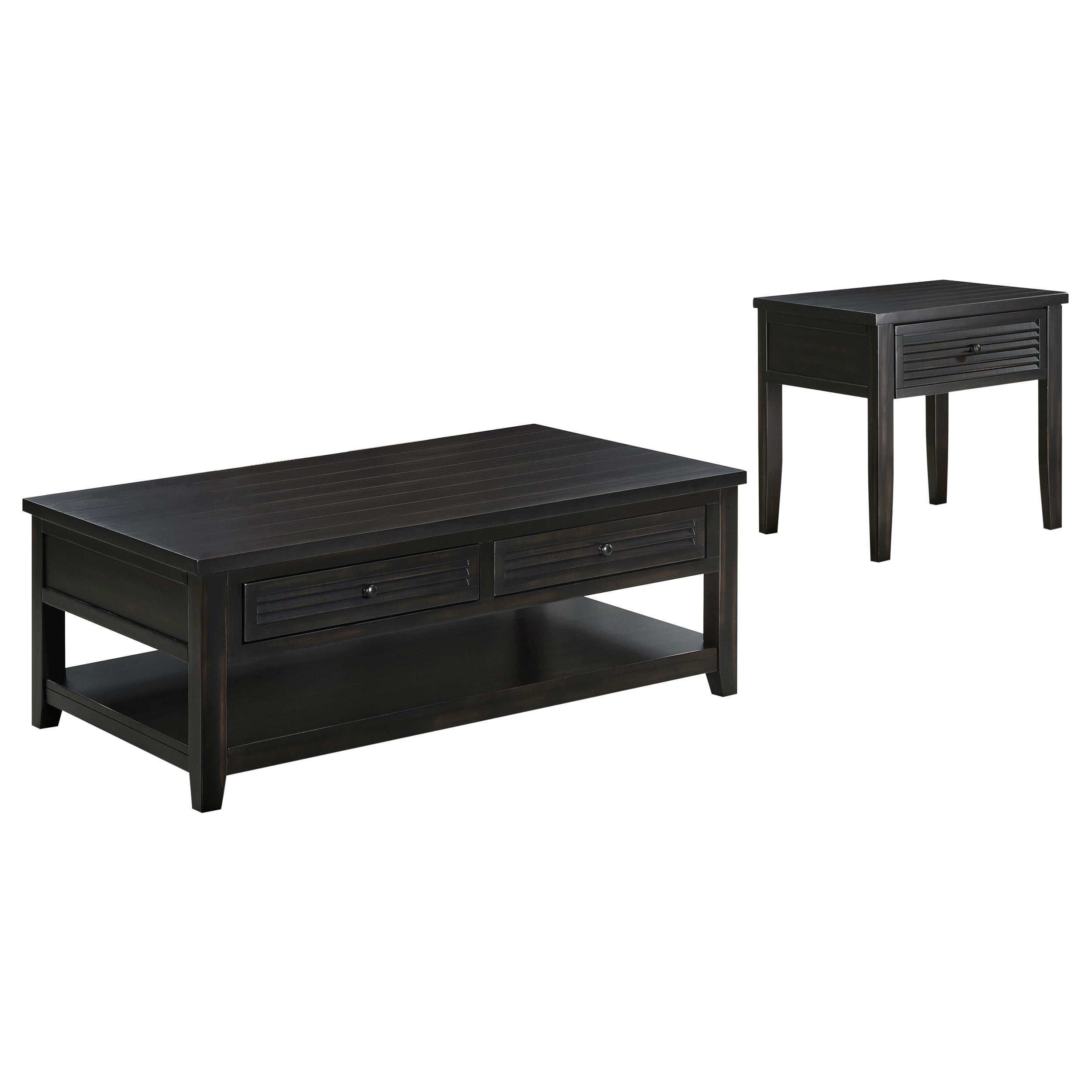 Concord 2-piece Coffee and End Table Set Distressed Java - 710578-S2