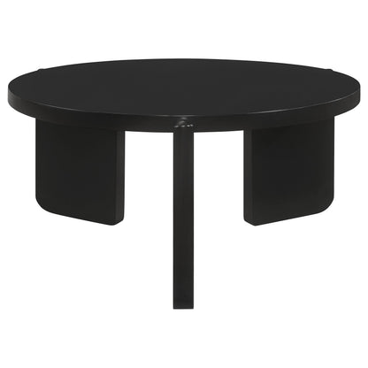 Cordova 2-piece Solid Wood Coffee and End Table Set Black - 709678-S2