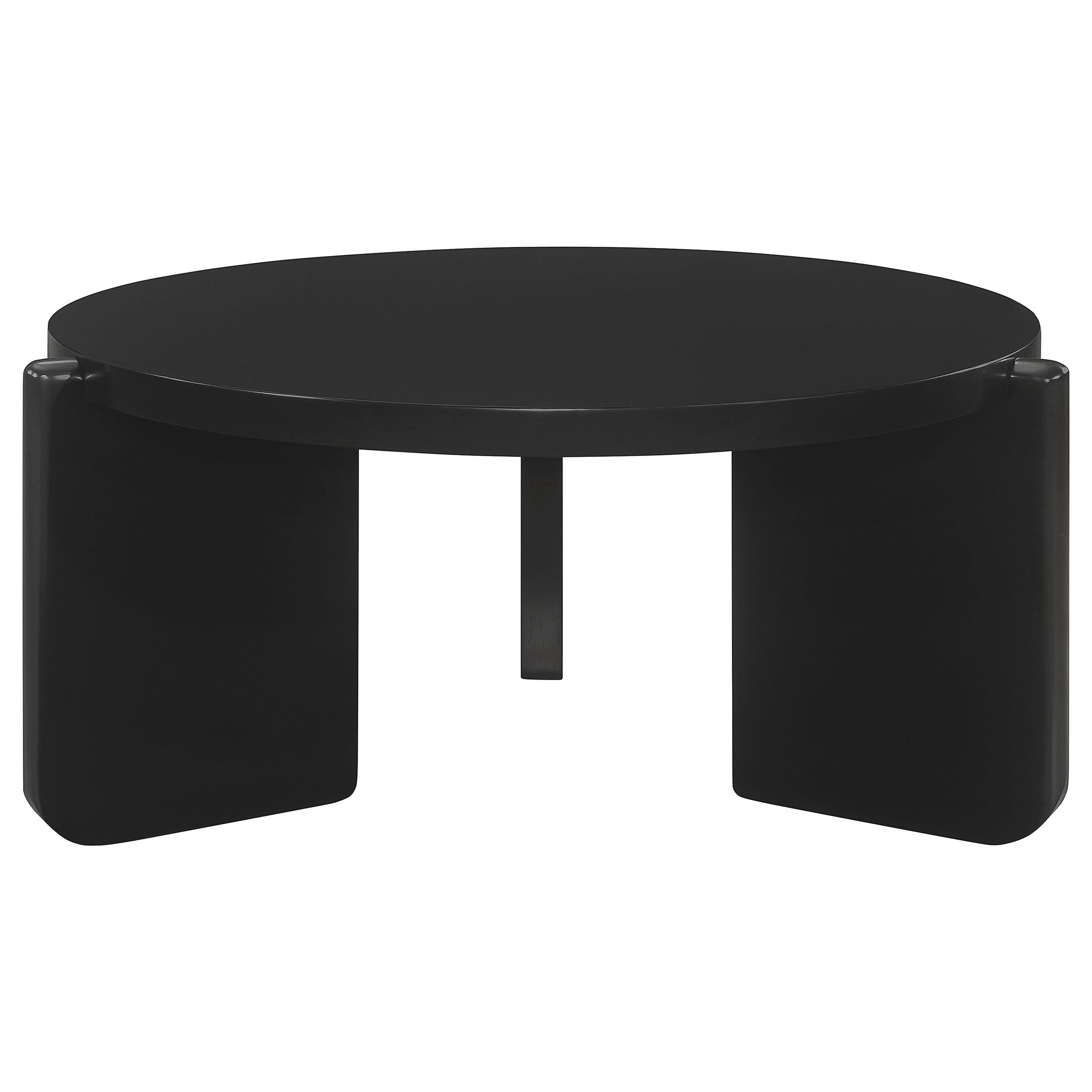 Cordova 3-piece Solid Wood Coffee and End Table Set Black - 709678-S3
