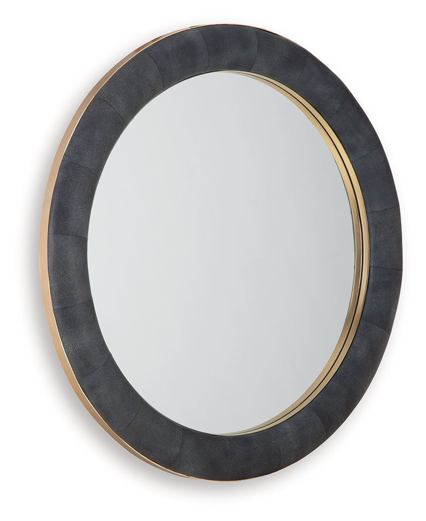 Corinsworth Charcoal/Brass Finish Accent Mirror - A8010456