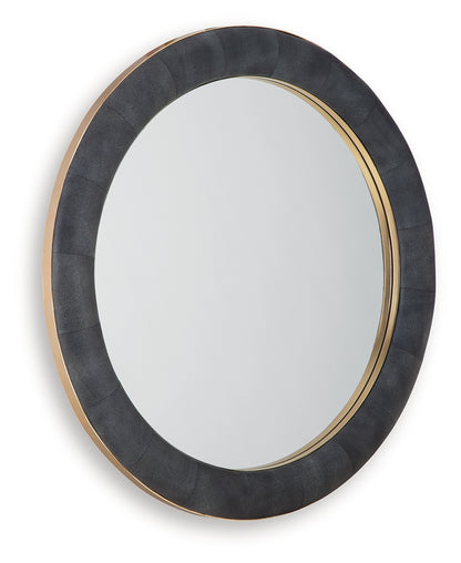 Corinsworth Charcoal/Brass Finish Accent Mirror - A8010456