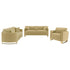 Corliss 3-piece Velvet Upholstered Sofa Set Camel - 508824-S3
