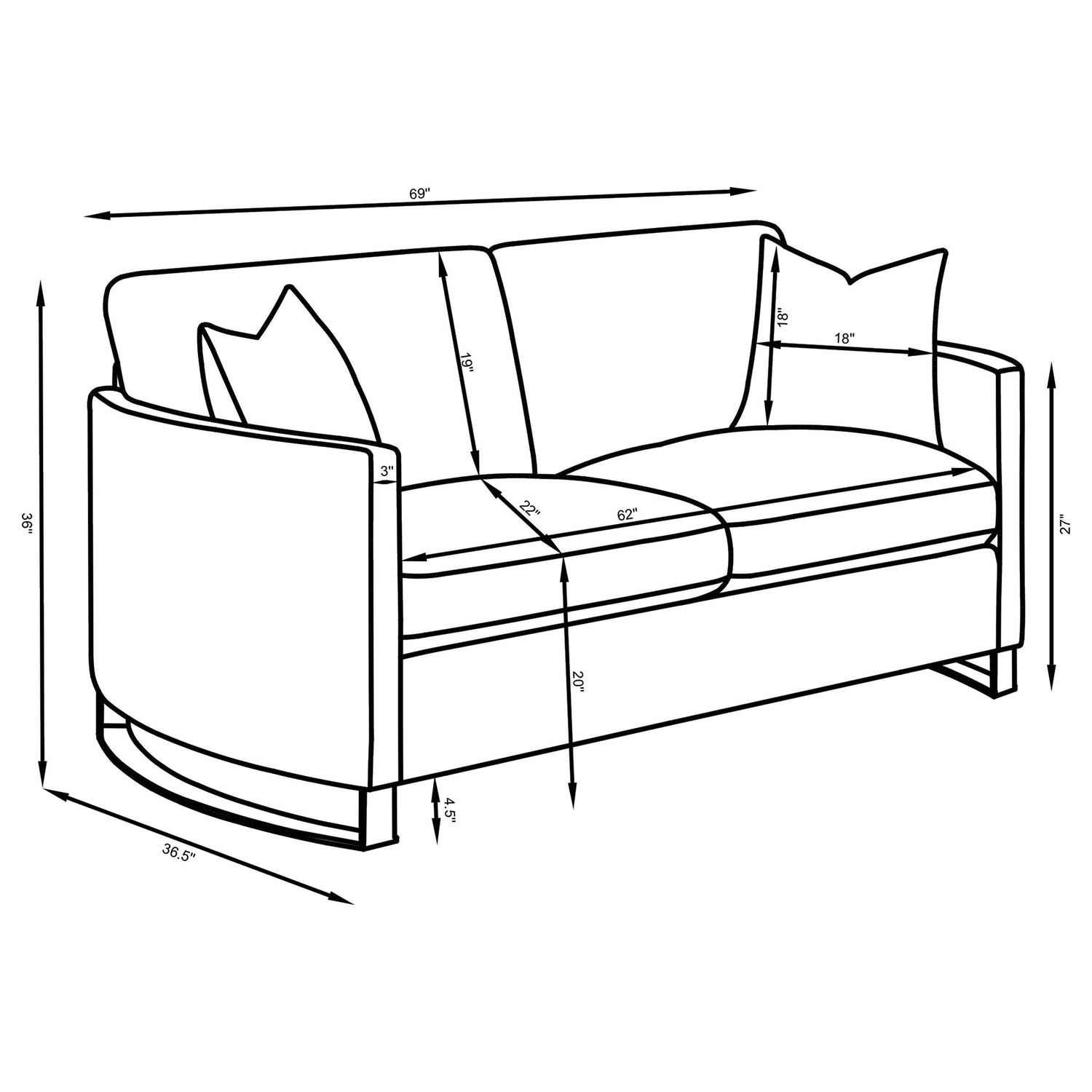 Corliss 3-piece Velvet Upholstered Sofa Set Camel - 508824-S3