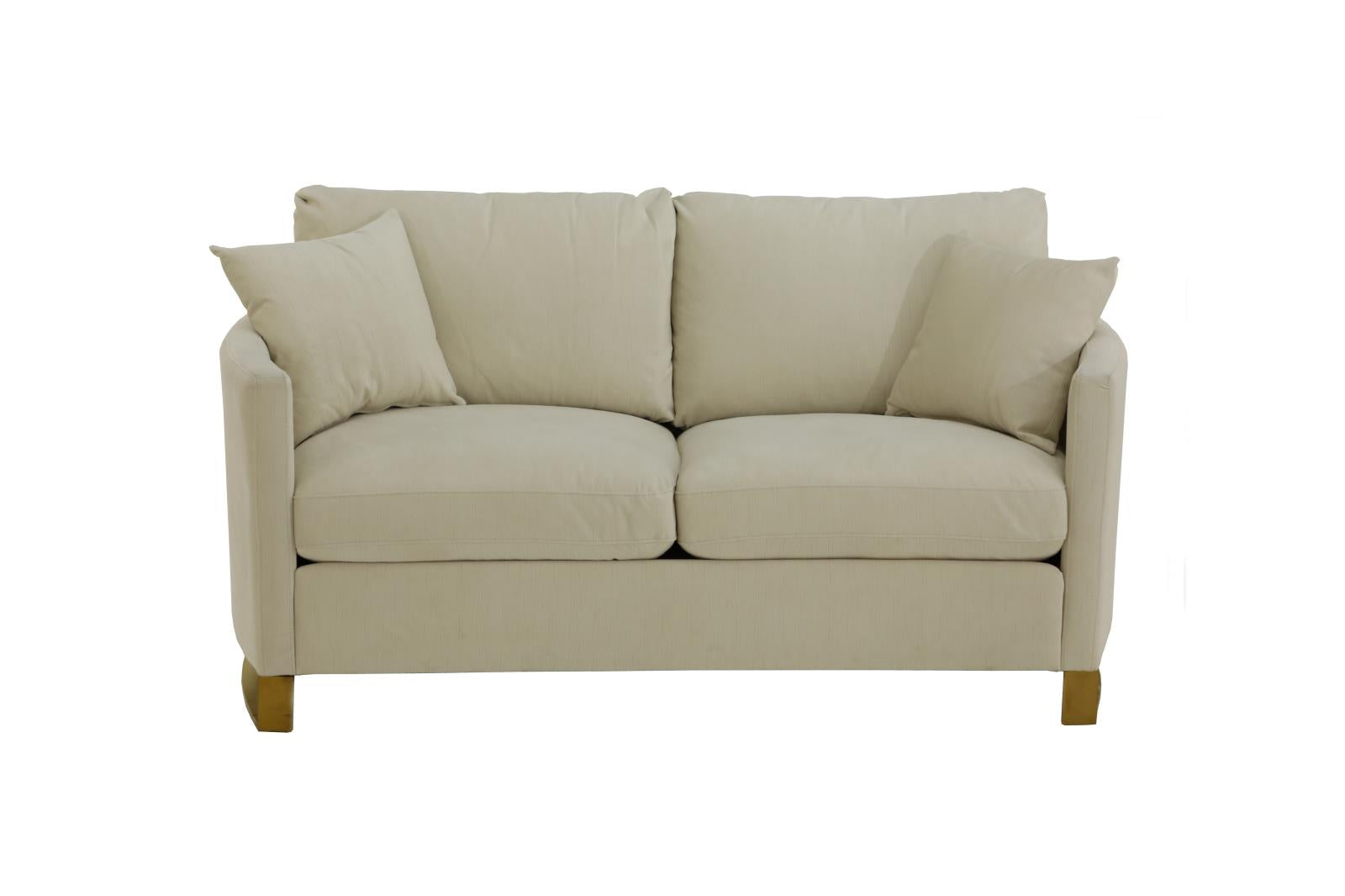 Corliss Beige Upholstered Arched Arms Loveseat from Coaster - Luna Furniture