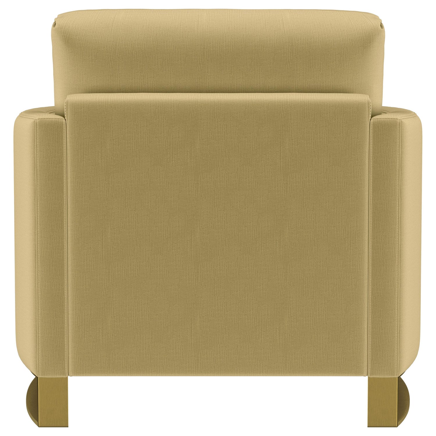 Corliss Velvet Upholstered Curved Track Arm Chair Camel - 508826