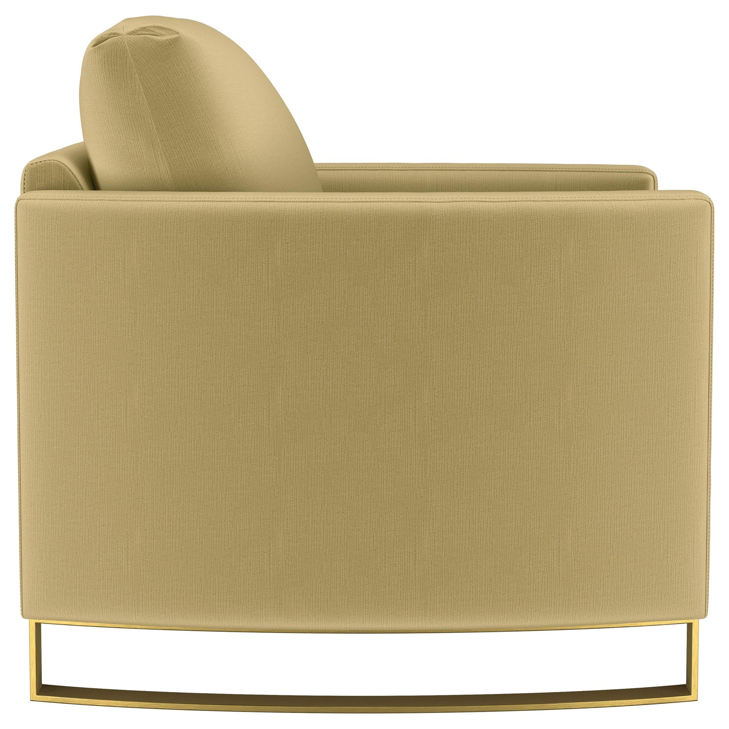 Corliss Velvet Upholstered Curved Track Arm Chair Camel - 508826