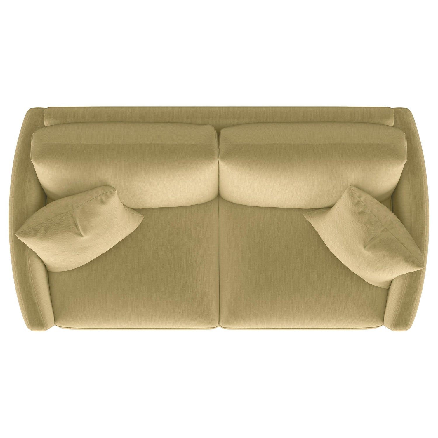 Corliss Velvet Upholstered Curved Track Arm Loveseat Camel - 508825