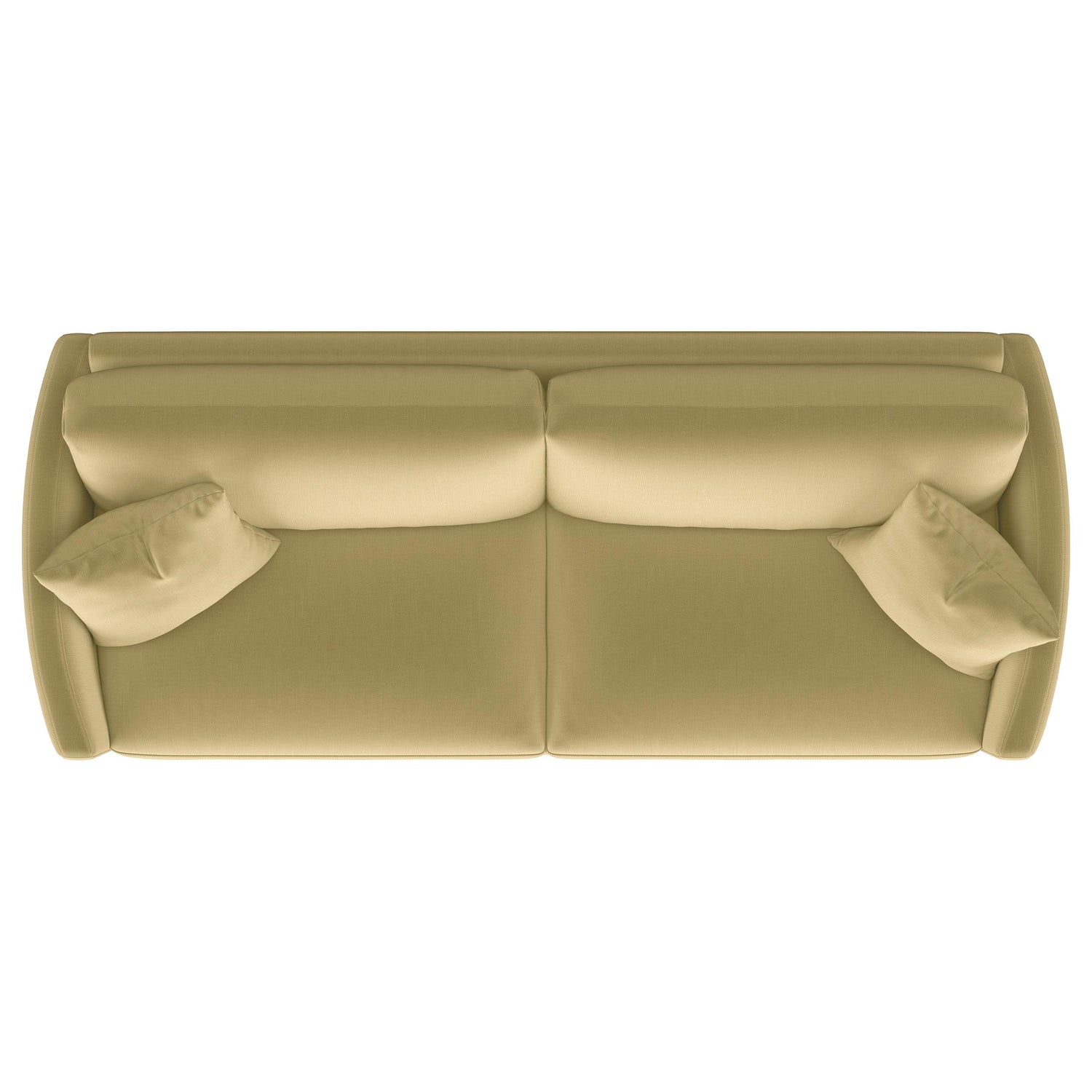Corliss Velvet Upholstered Curved Track Arm Sofa Camel - 508824