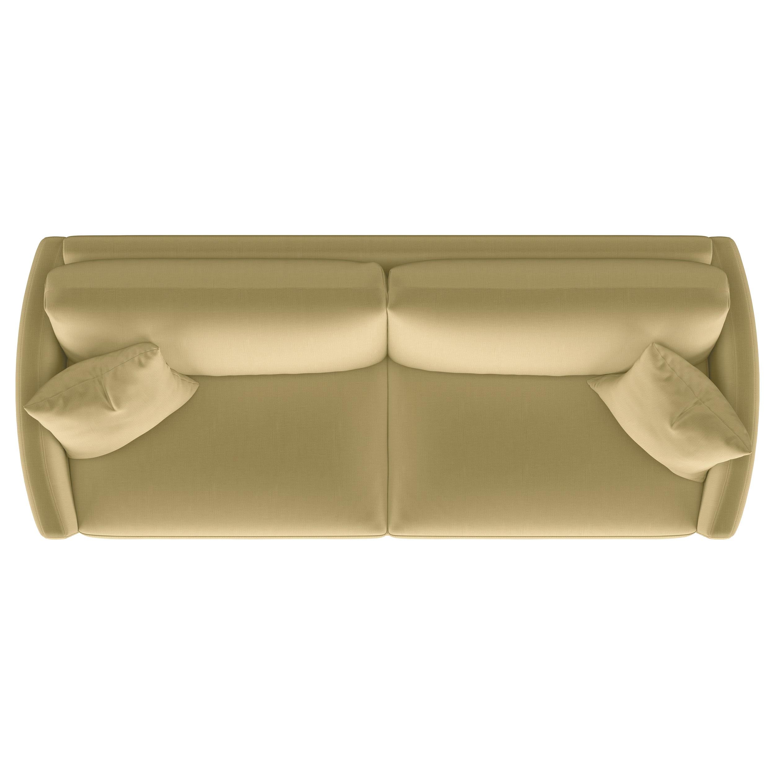 Corliss Velvet Upholstered Curved Track Arm Sofa Camel - 508824