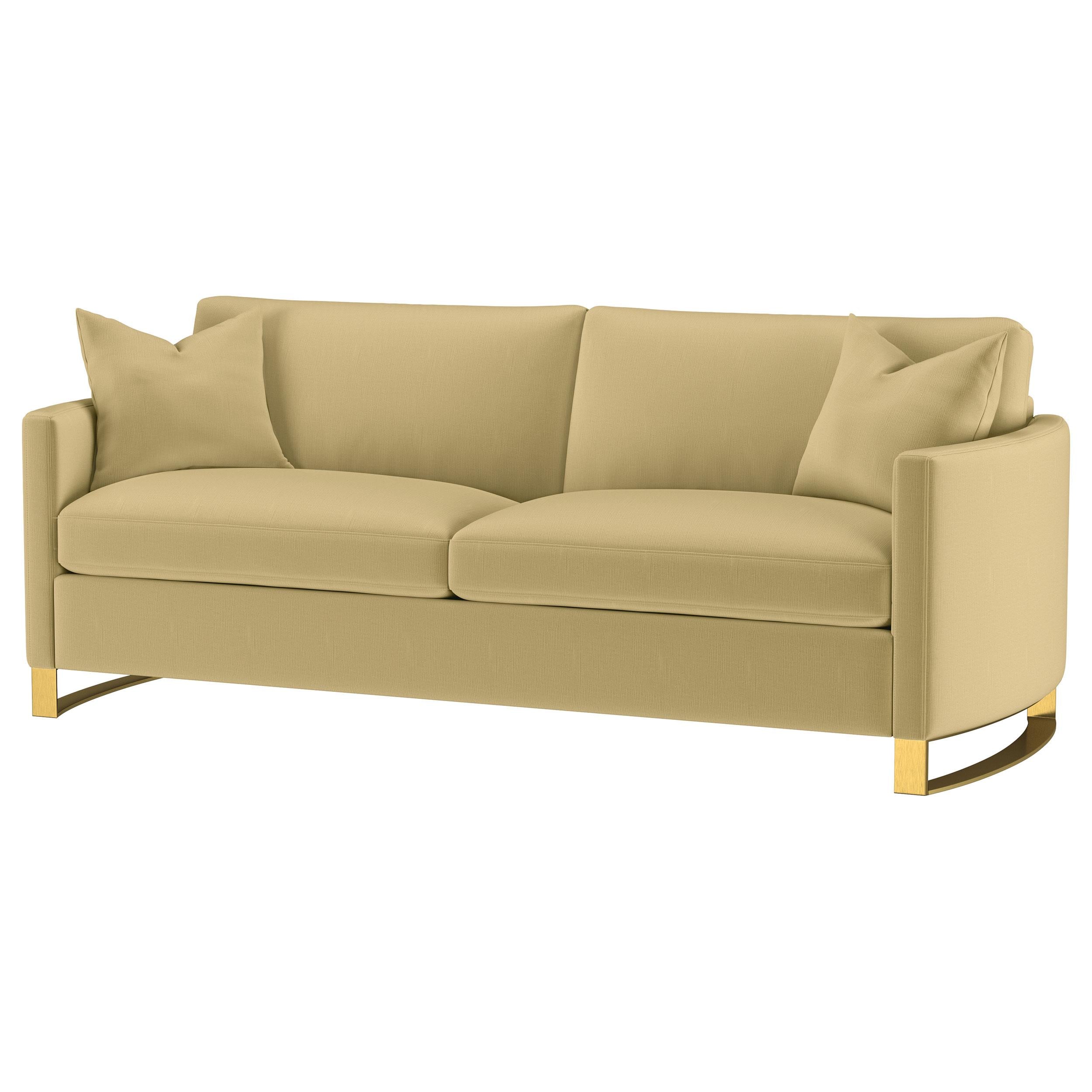 Corliss Velvet Upholstered Curved Track Arm Sofa Camel - 508824