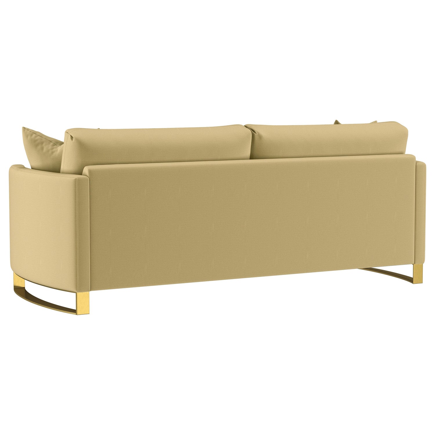 Corliss Velvet Upholstered Curved Track Arm Sofa Camel - 508824