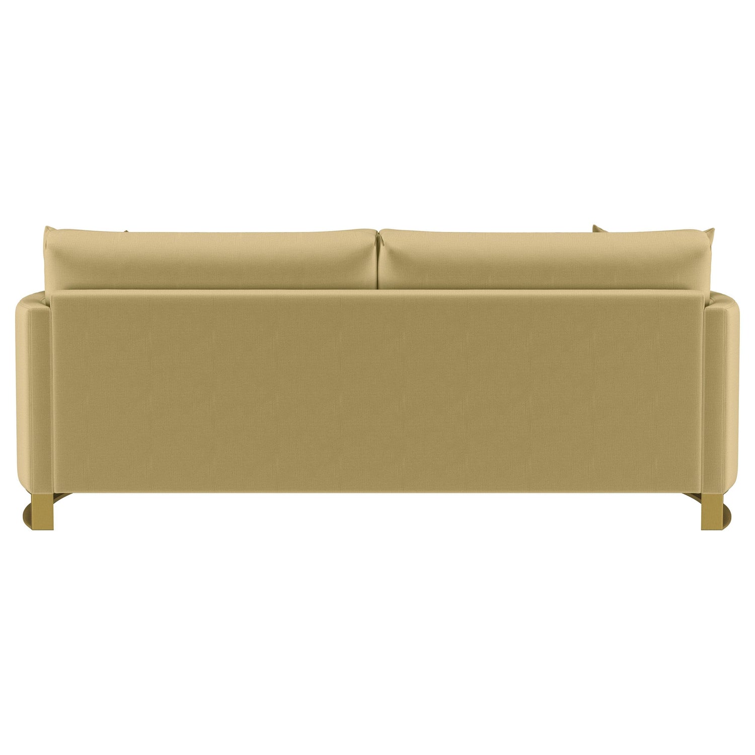 Corliss Velvet Upholstered Curved Track Arm Sofa Camel - 508824