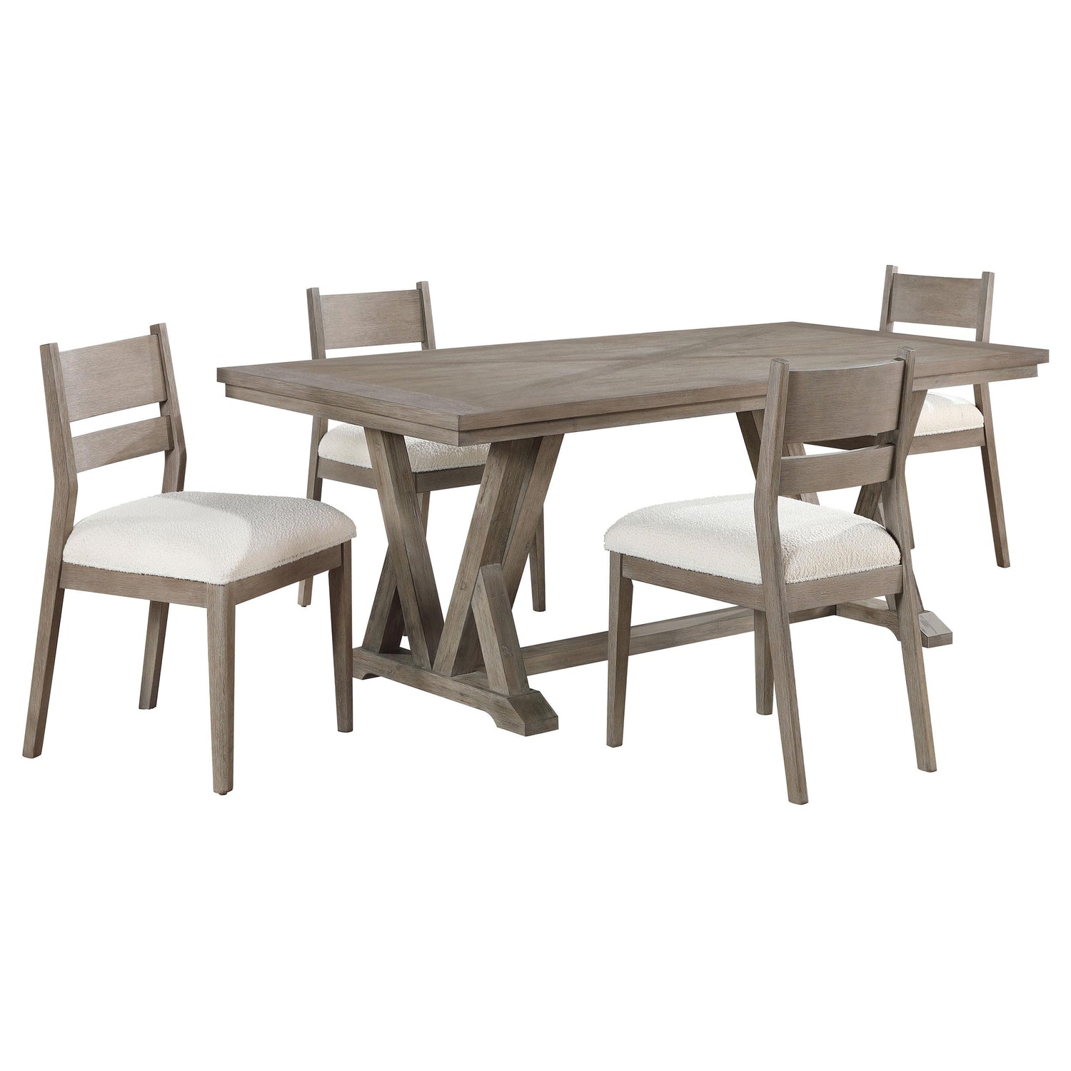 Cornelia 5-piece Rectangular Dining Table Set Coastal Grey - 107441-S5