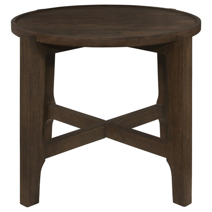 Cota 2-piece Solid Wood Coffee and End Table Set Dark Brown - 708288-S2