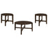 Cota 3-piece Solid Wood Coffee and End Table Set Dark Brown - 708288-S3