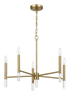 Courtyard Five Light Golden Brass Candle Light Chandelier 24"W × 17.75"H - PNL03900201