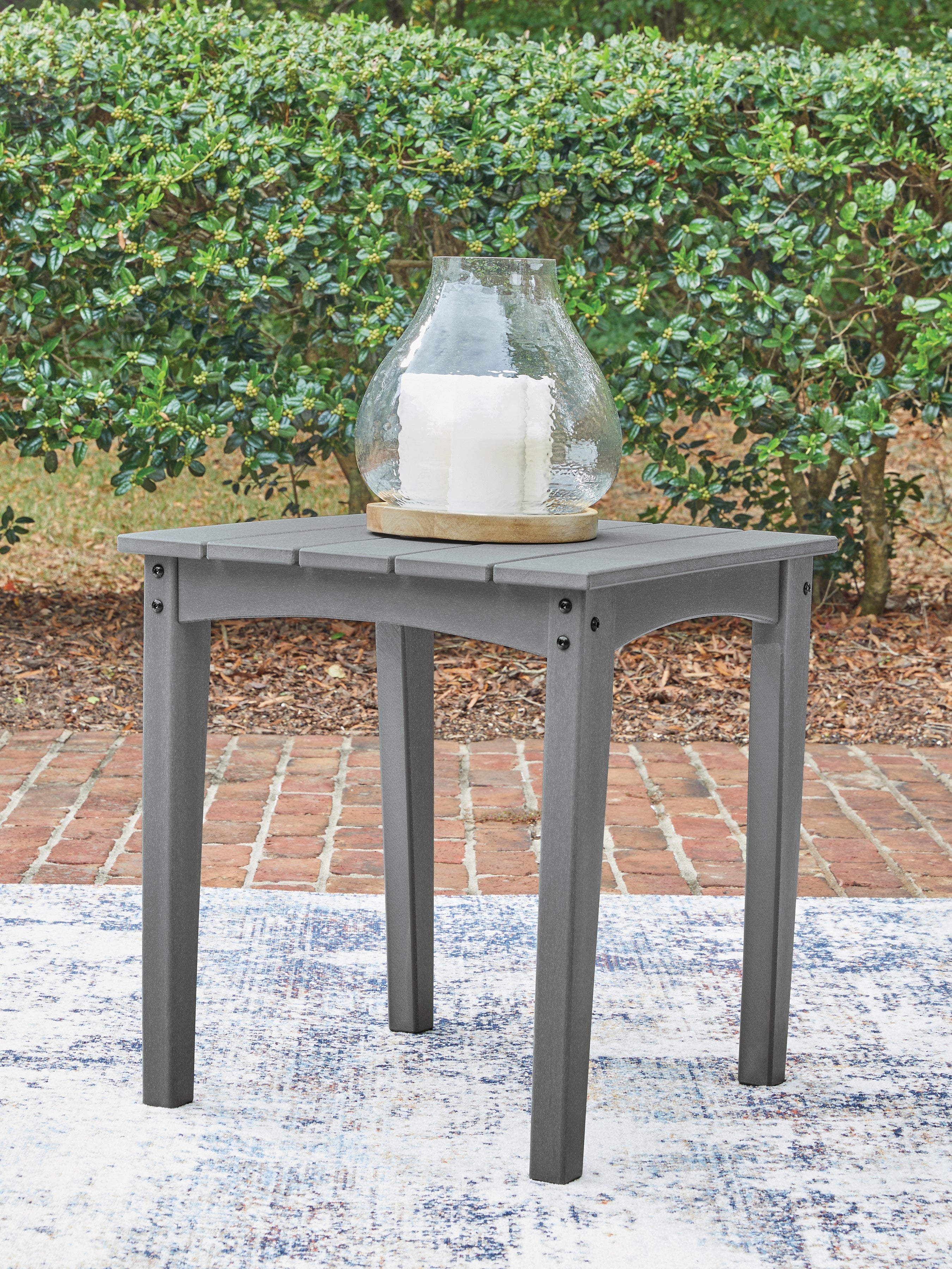 Cove Beach Gray Outdoor End Table - PCP803-702