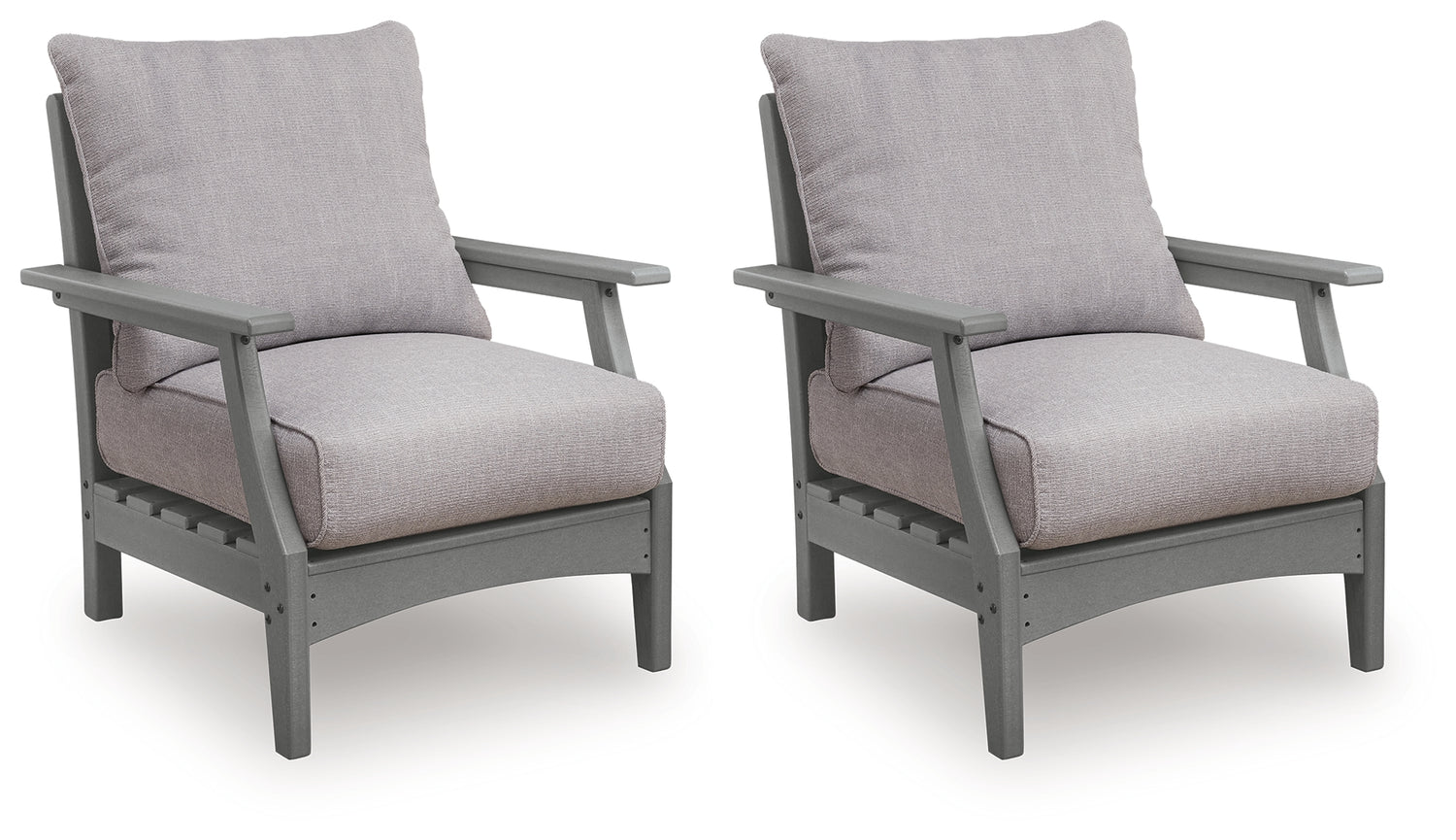 Cove Beach Gray Outdoor Lounge Chair with Cushion - PCP803-820