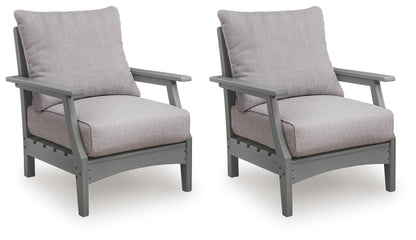 Cove Beach Gray Outdoor Lounge Chair with Cushion - PCP803-820