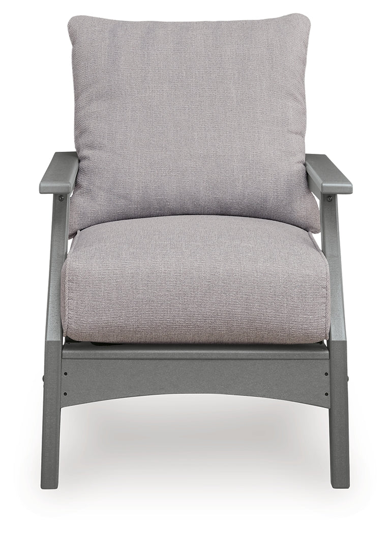 Cove Beach Gray Outdoor Lounge Chair with Cushion - PCP803-820