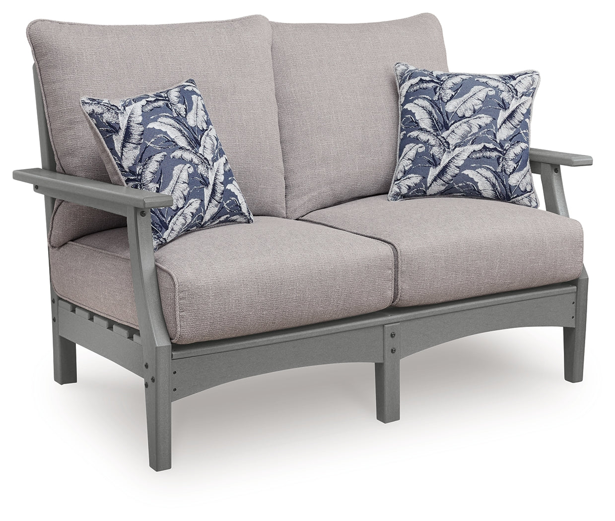 Cove Beach Gray Outdoor Loveseat with Cushion - PCP803-835