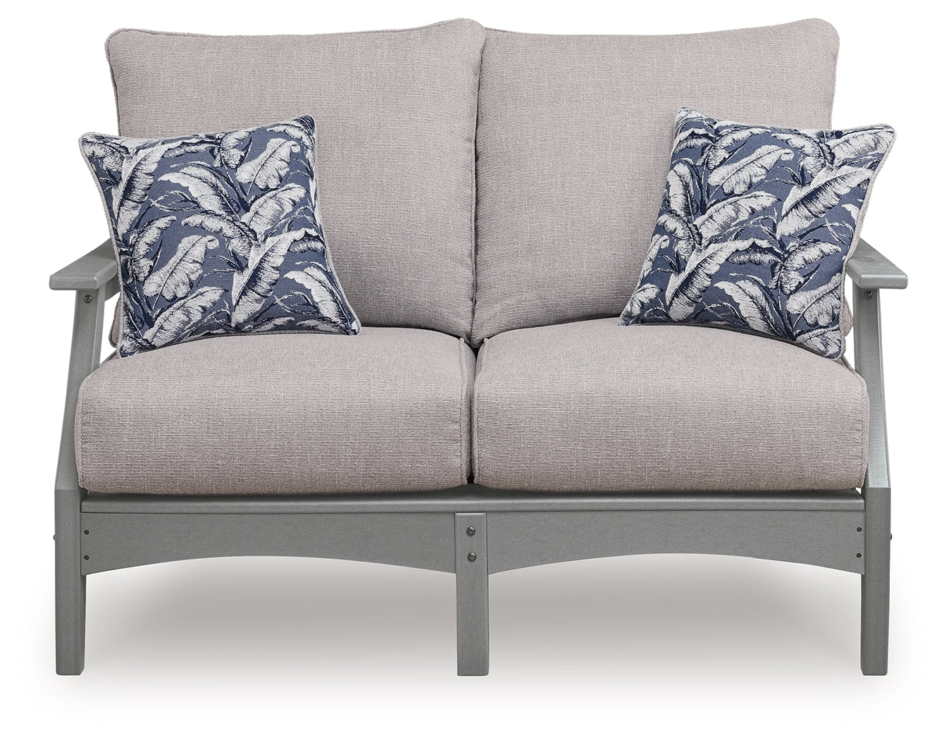 Cove Beach Gray Outdoor Loveseat with Cushion - PCP803-835