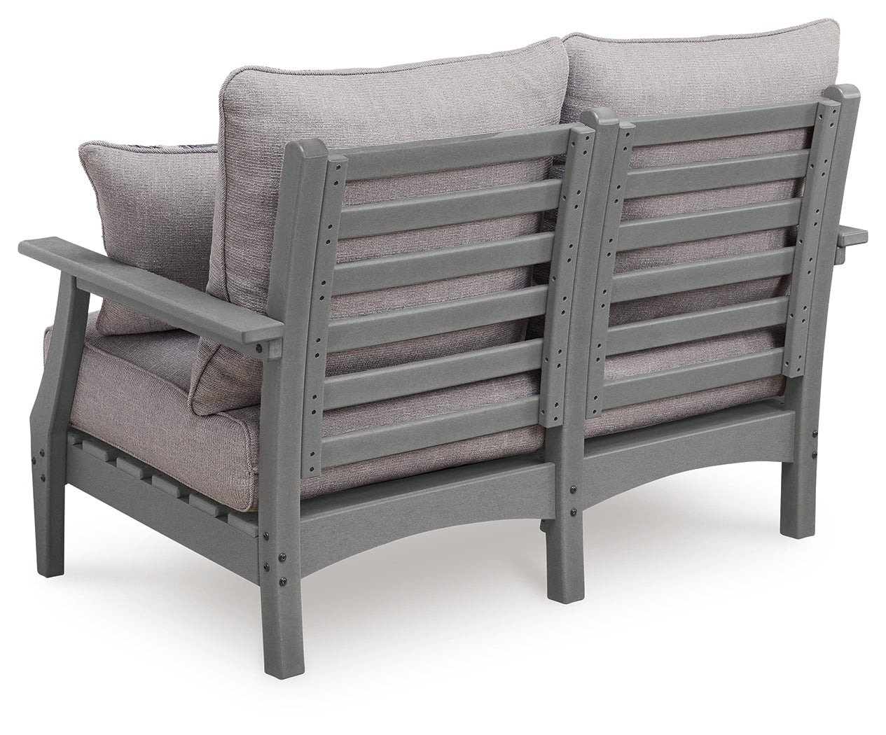 Cove Beach Gray Outdoor Loveseat with Cushion - PCP803-835