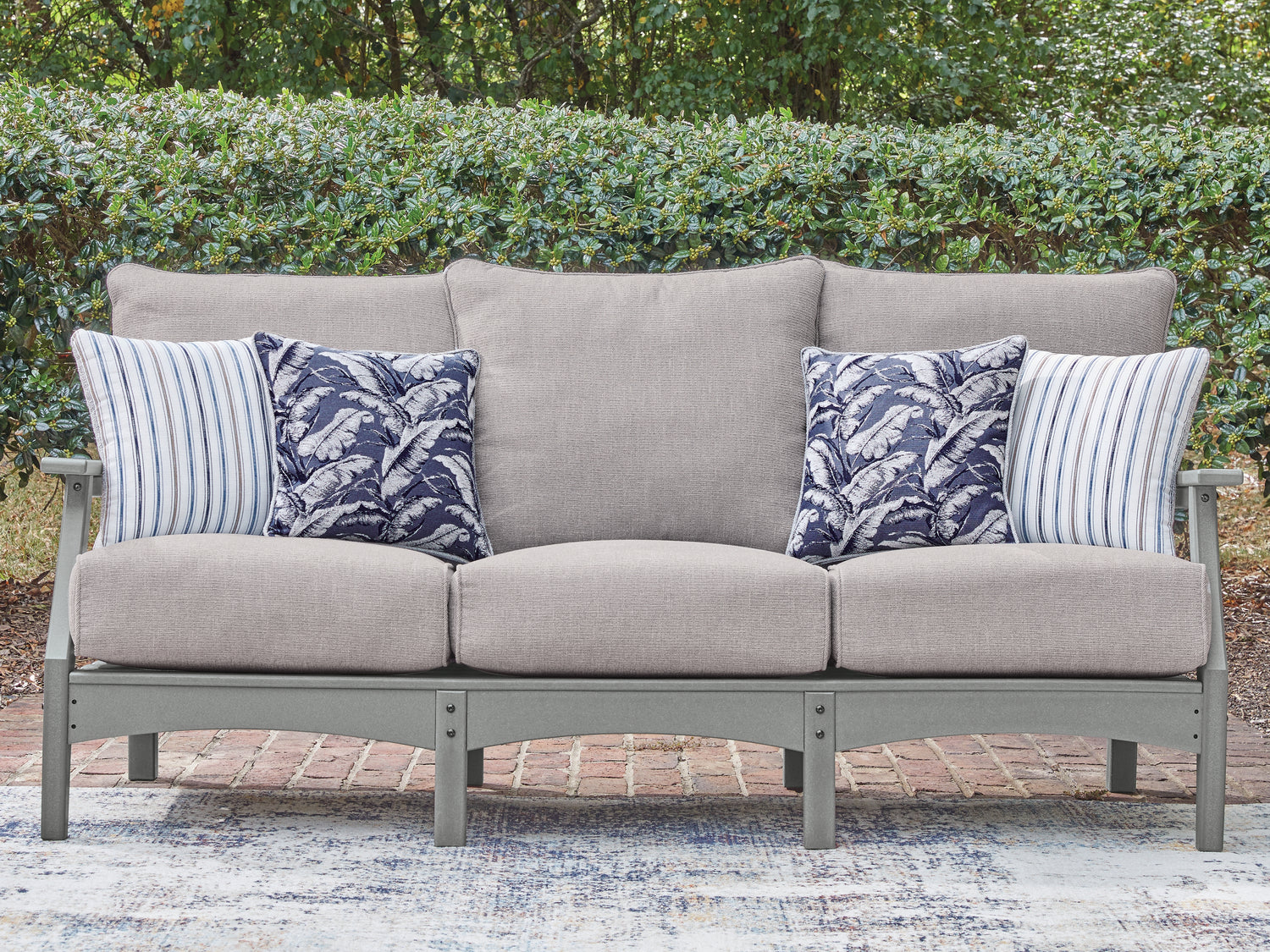 Cove Beach Gray Outdoor Sofa with Cushion - PCP803-838
