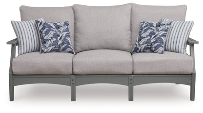 Cove Beach Gray Outdoor Sofa with Cushion - PCP803-838