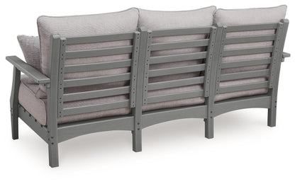 Cove Beach Gray Outdoor Sofa with Cushion - PCP803-838