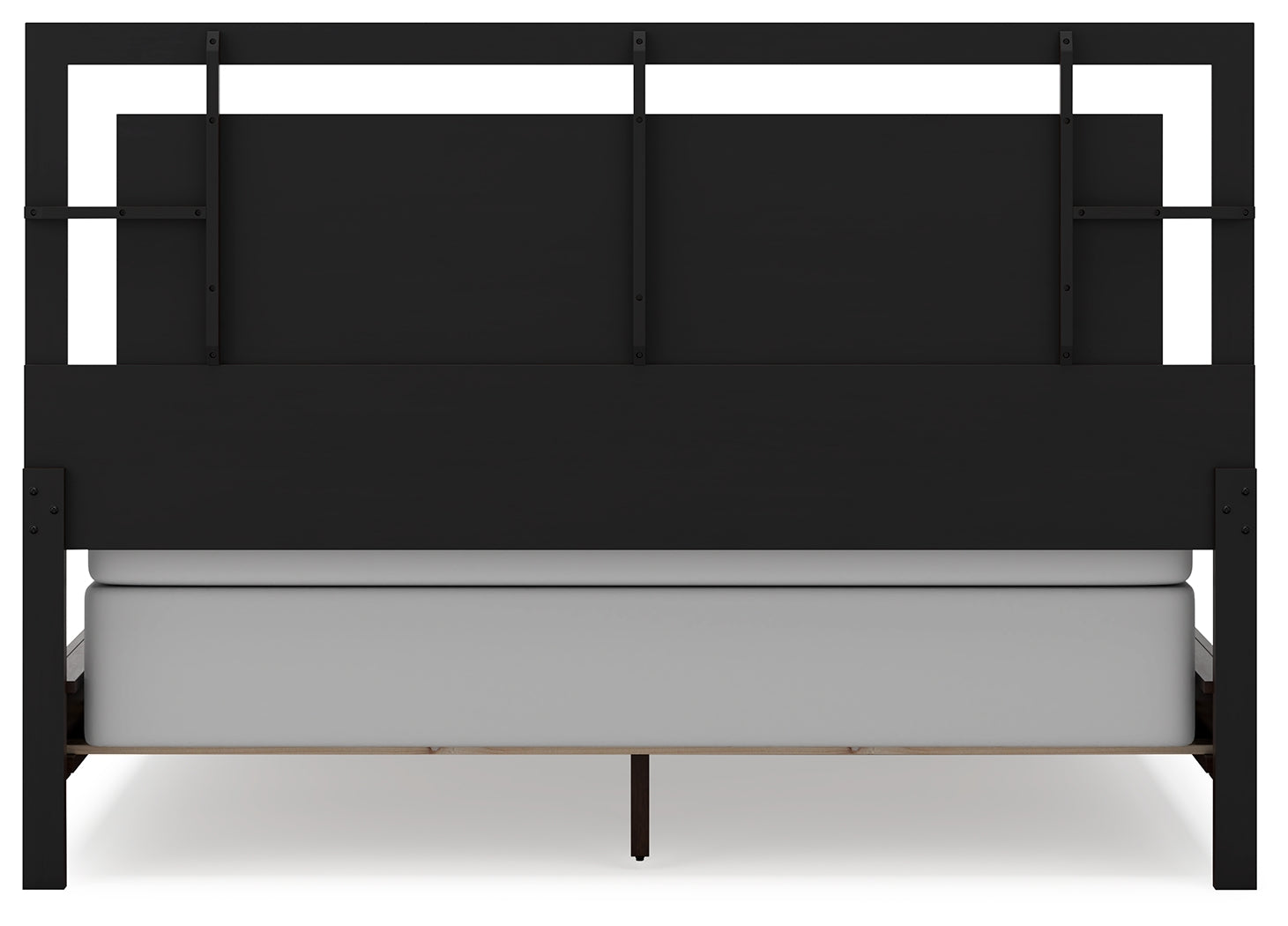 Covetown California King Panel Bed with 2 Nightstands in Dark Brown from Ashley - Luna Furniture