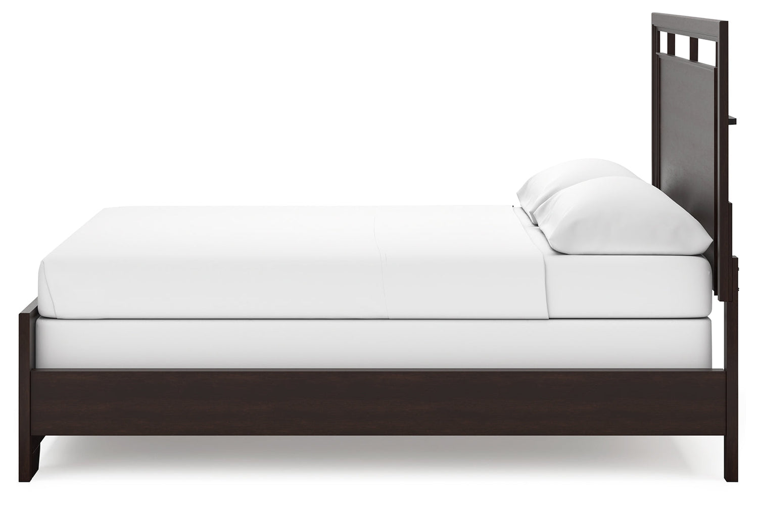 Covetown California King Panel Bed with 2 Nightstands in Dark Brown from Ashley - Luna Furniture