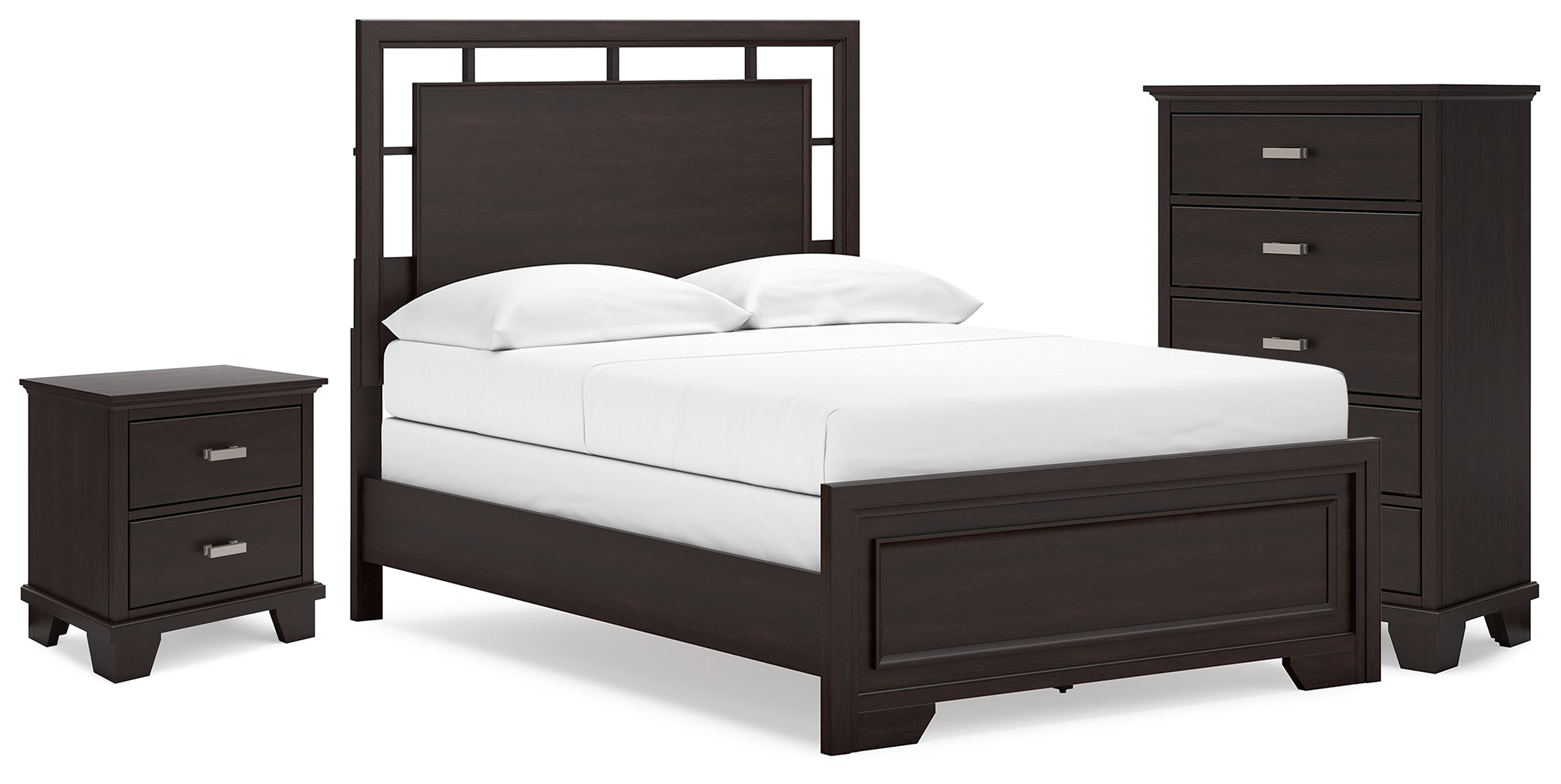 Covetown Full Panel Bed, Chest and Nightstand - B441B16
