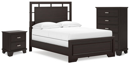 Covetown Full Panel Bed, Chest and Nightstand - B441B16